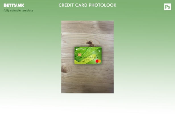 модерен стил Руската Сбербанк мастеркард зелена слика за преден шаблон